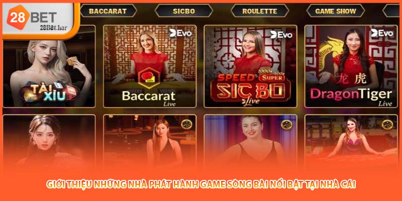 Giới thiệu những nhà phát hành game sòng bài nổi bật tại nhà cái